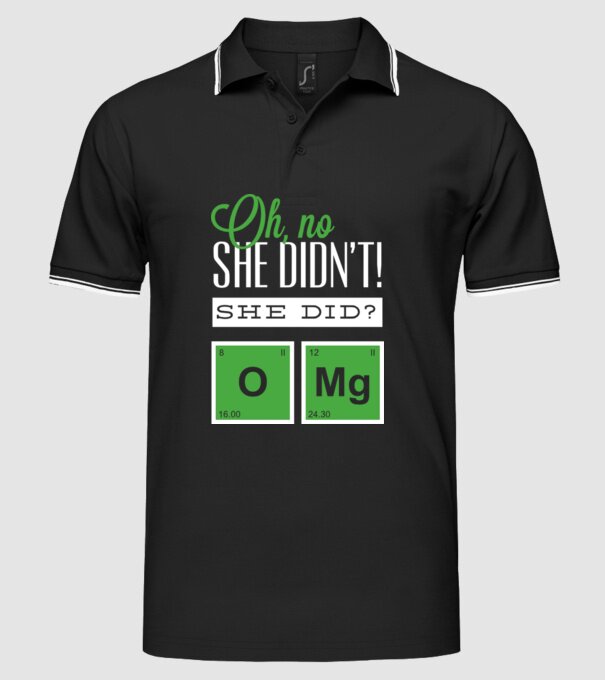 'Oh no she didn''t did she' model negru pe tricou