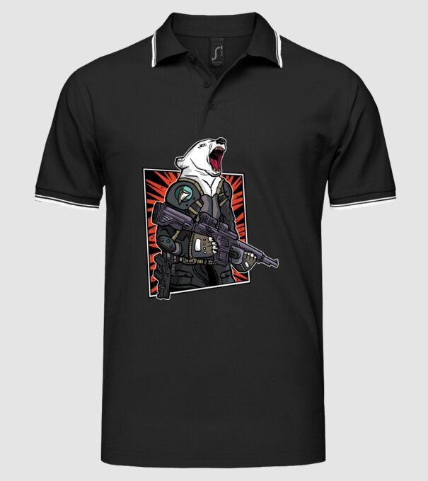 Ursul rusesc înarmat model negru pe tricou