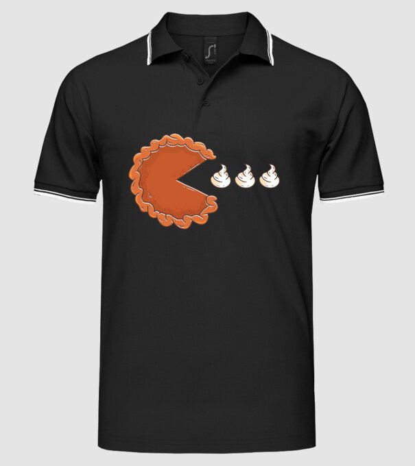 Pacman Cookie model negru pe tricou