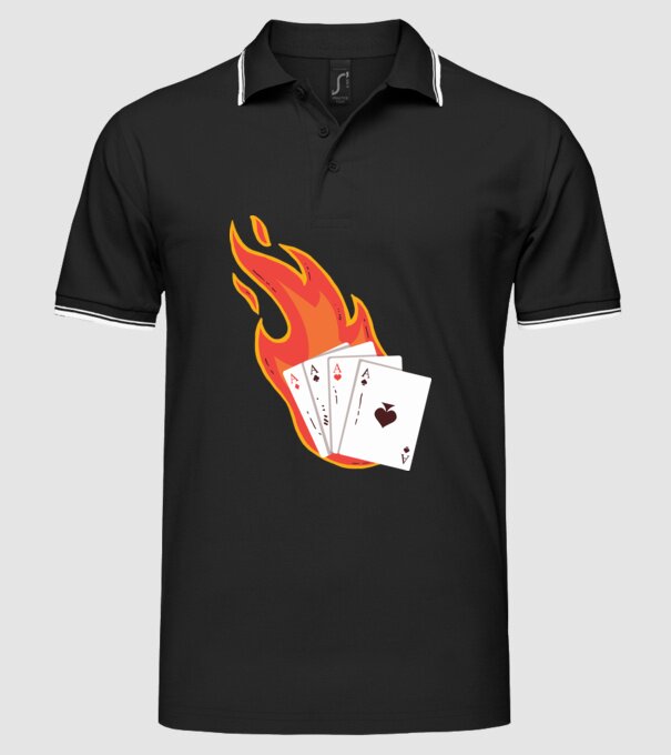 Poker model negru pe tricou