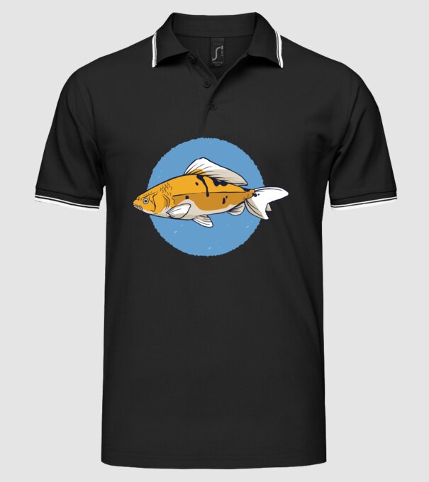 Pescuit la crap model negru pe tricou