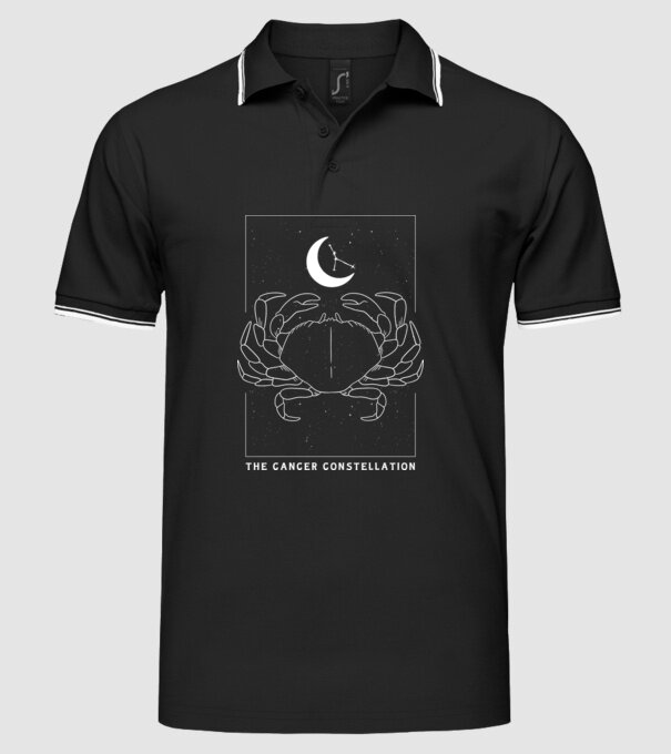 The Cancer Constellation model negru pe tricou