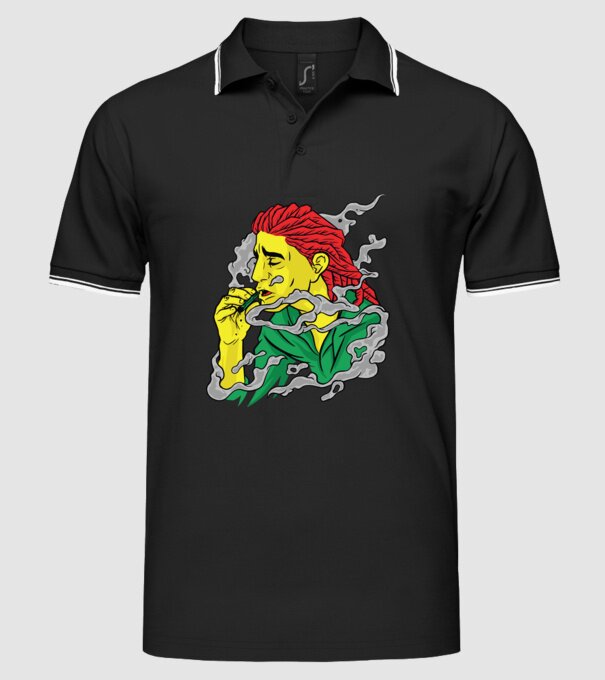 Dreadlock model negru pe tricou