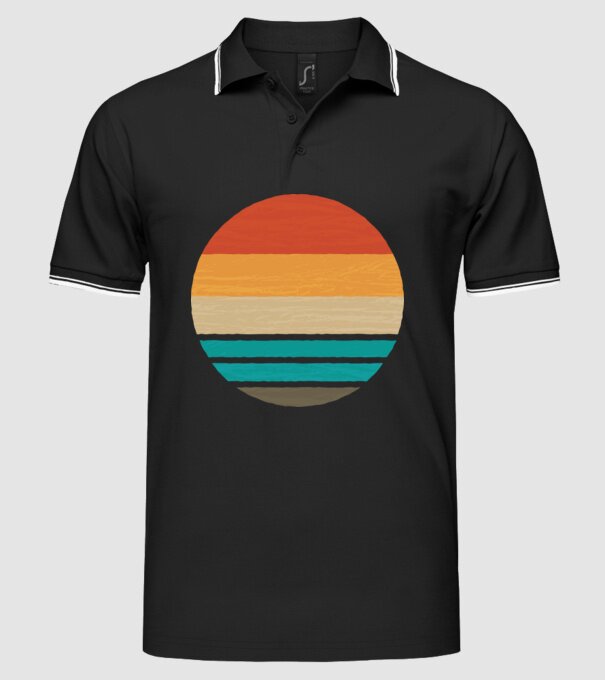 Fond Retro model negru pe tricou