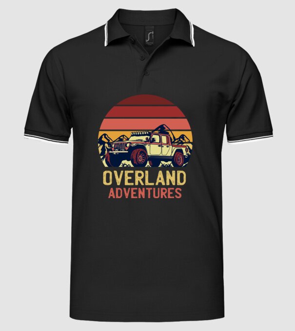 Jeep Retro model negru pe tricou