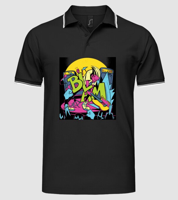 Star rock model negru pe tricou