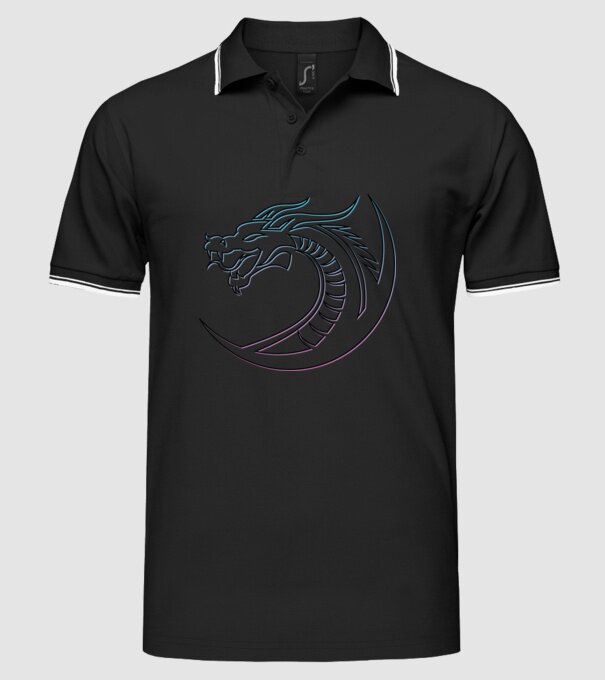 Dragon Tribal model negru pe tricou
