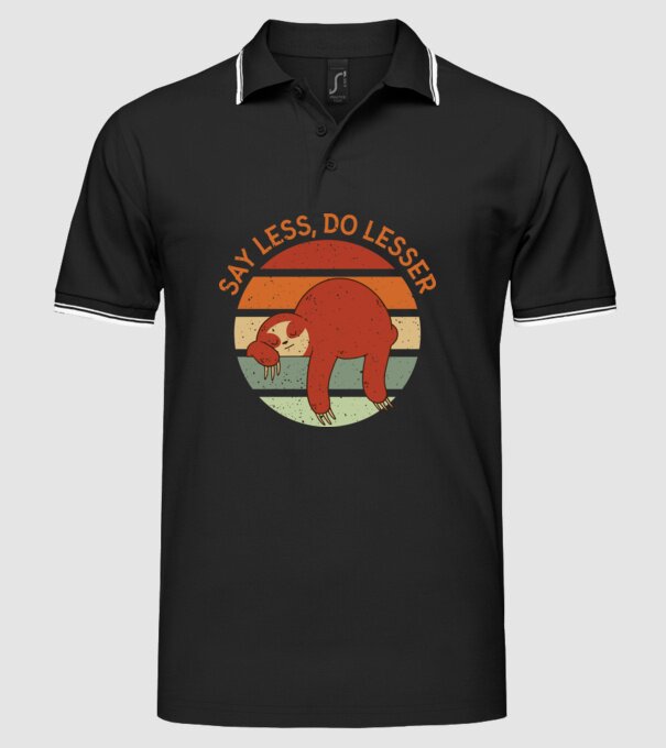 Say less, do lesser cu Leneș model negru pe tricou