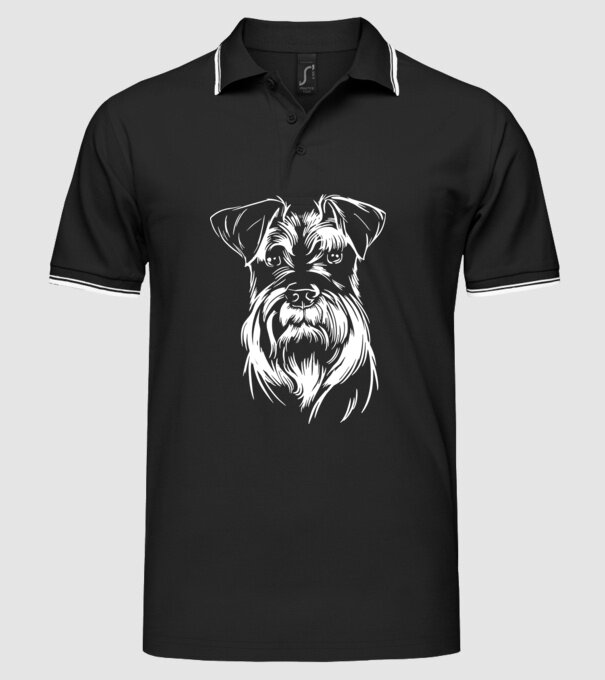 Cap Schnauzer model negru pe tricou