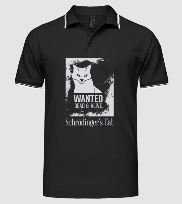 Schrödingers Cat - Dead or Alive model negru pe tricou
