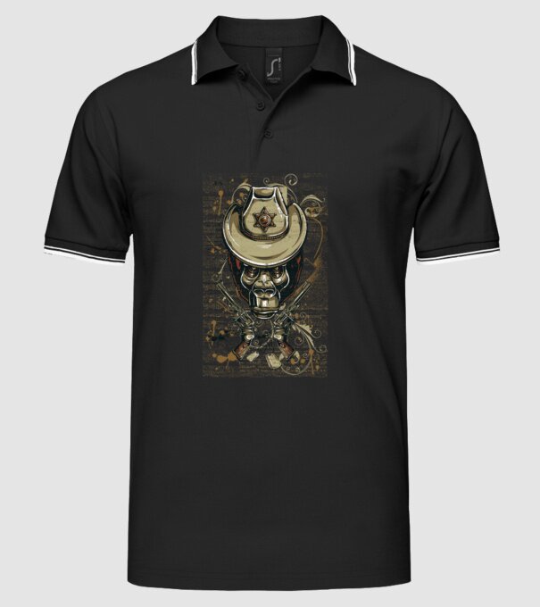 Șerif Maimuță model negru pe tricou