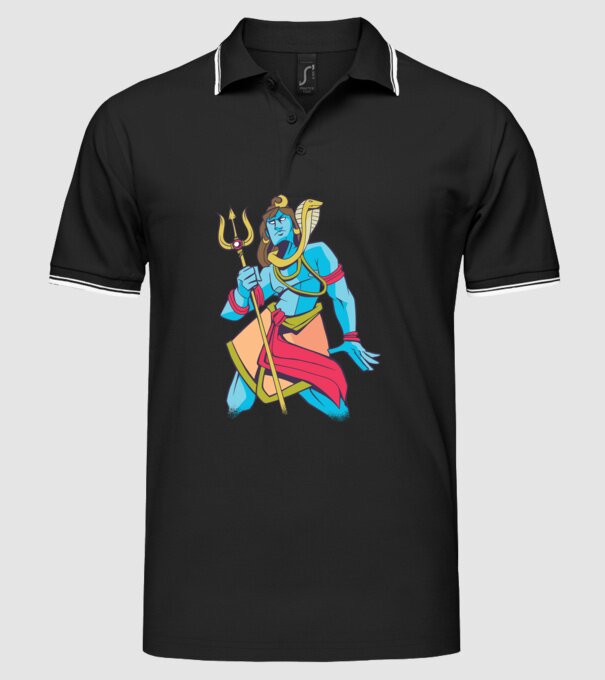 Shiva model negru pe tricou