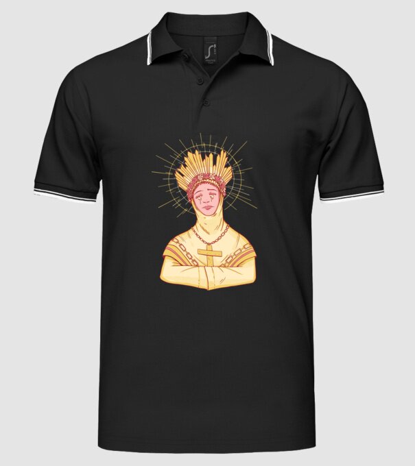 Sfânt lăcrimând model negru pe tricou