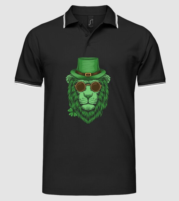 Sfântul Patrick Leu model negru pe tricou