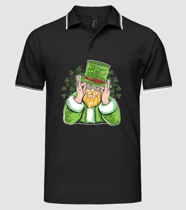 Sfântul Patrick Barbă irlandeză model negru pe tricou