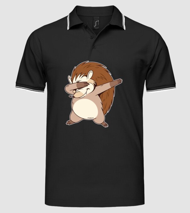 Arici DAB model negru pe tricou