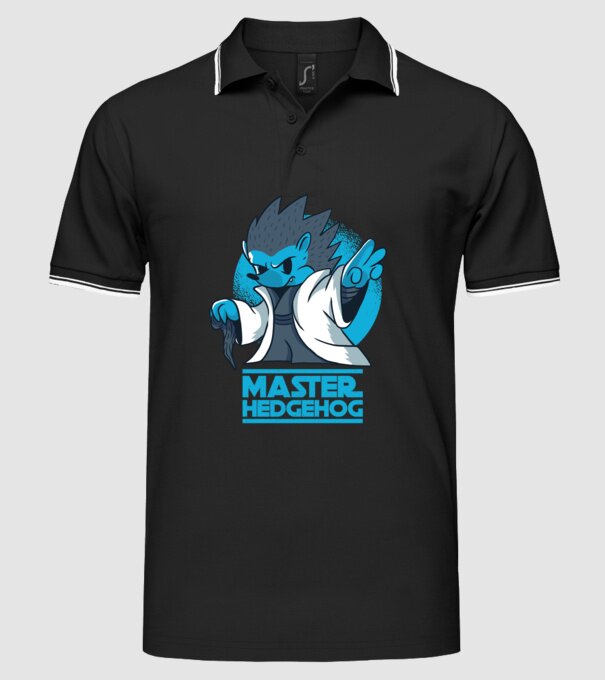 Maestru Arici model negru pe tricou