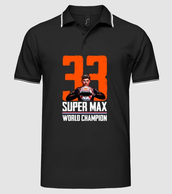 Super Max Formula 1 World Champion model negru pe tricou