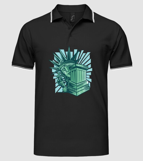 Statuia Libertății model negru pe tricou