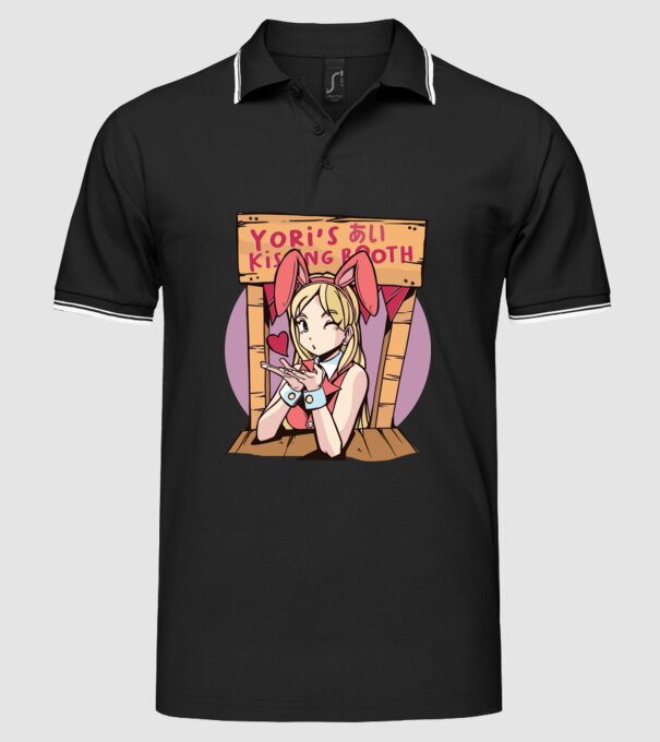 Anime îndrăgostit model negru pe tricou
