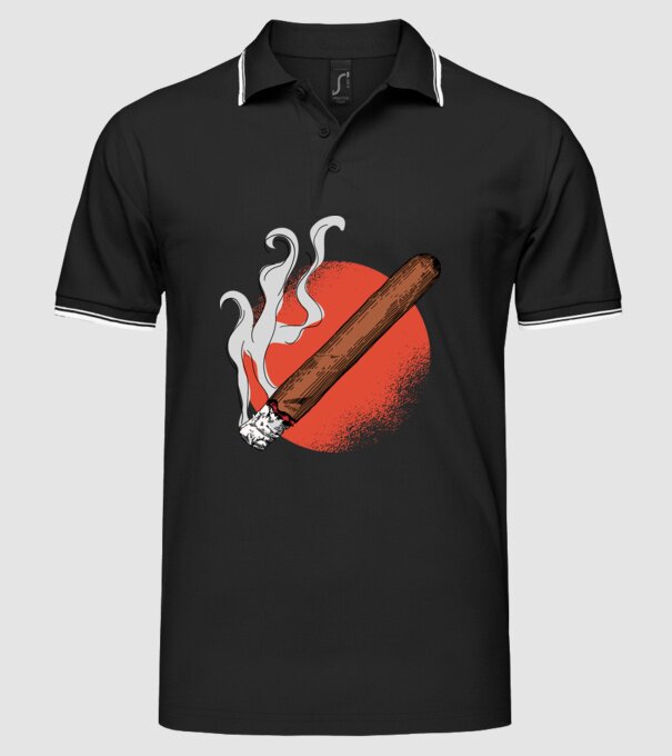 Trabuc model negru pe tricou