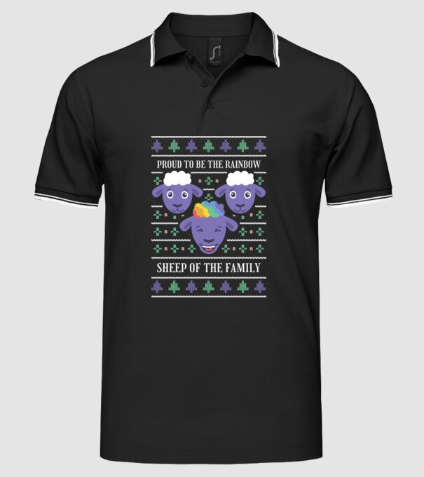 Miel cu curcubeu model negru pe tricou