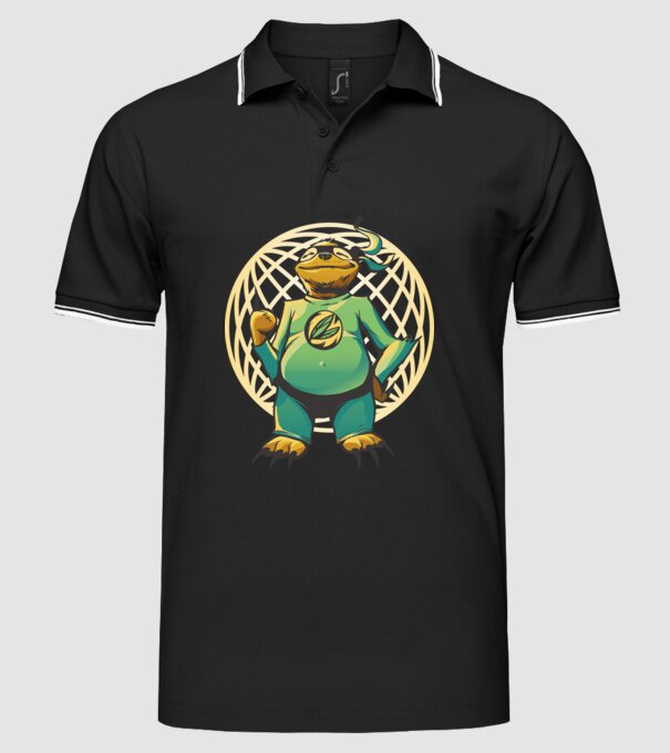 Leneș Super model negru pe tricou