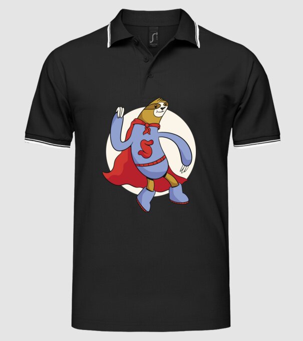 Leneș supererou model negru pe tricou
