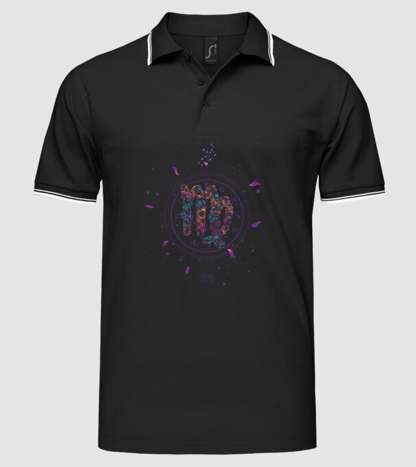 Virgo Zodiac model negru pe tricou