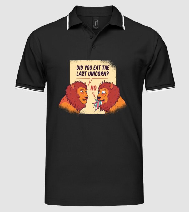 Tu ai mâncat ultimul unicorn? Tricou cu Leu amuzant model negru pe tricou