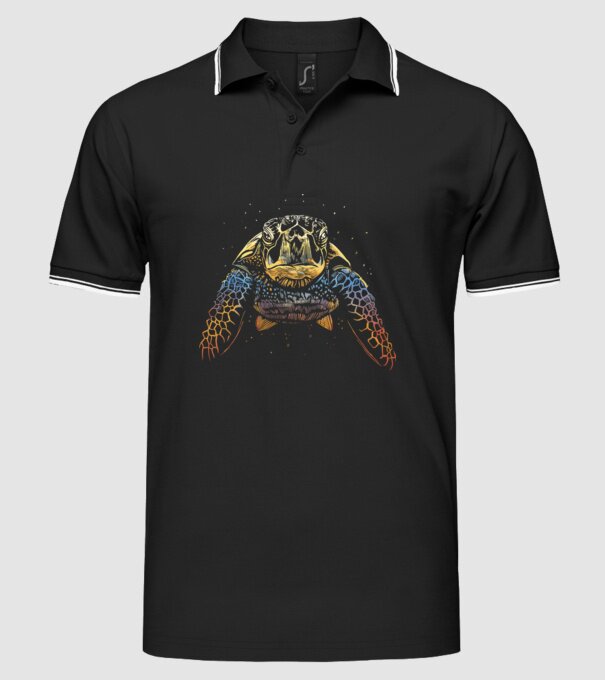 Broască țestoasă model negru pe tricou