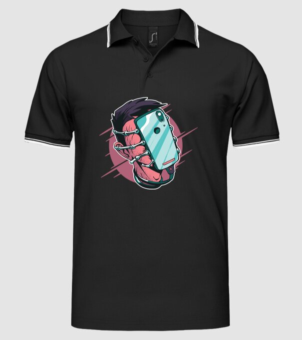 Telefon Facehugger tricou amuzant model negru pe tricou