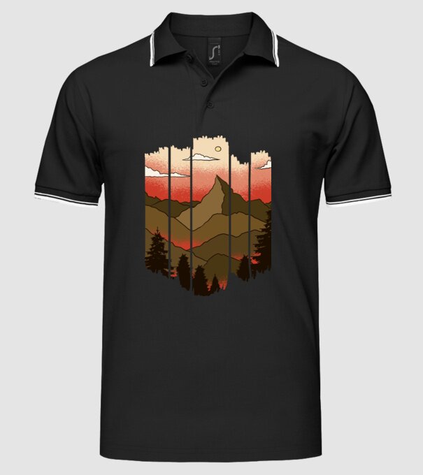 Imagine natură model negru pe tricou