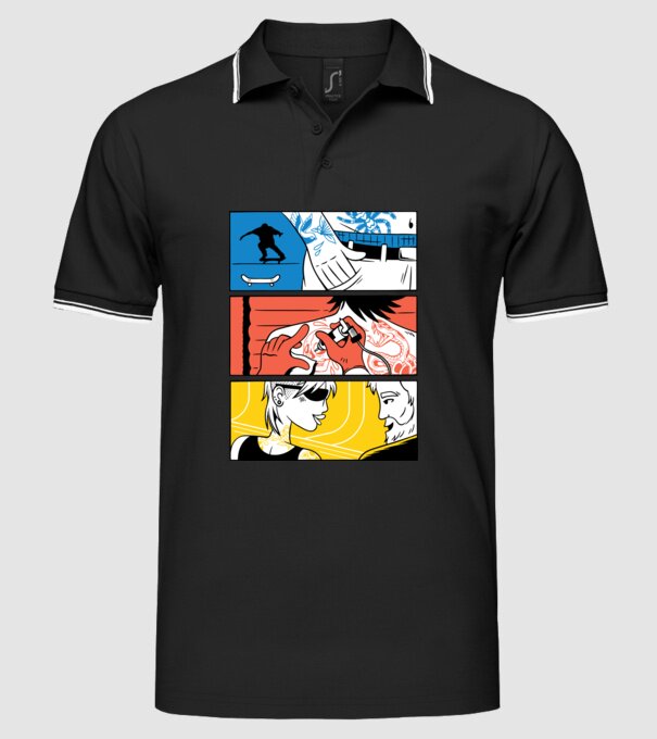 Tatuaj ilustrare model negru pe tricou