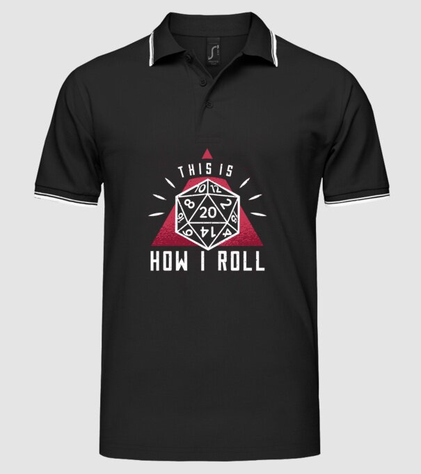 This is how I Roll - Joc de rol RPG model negru pe tricou