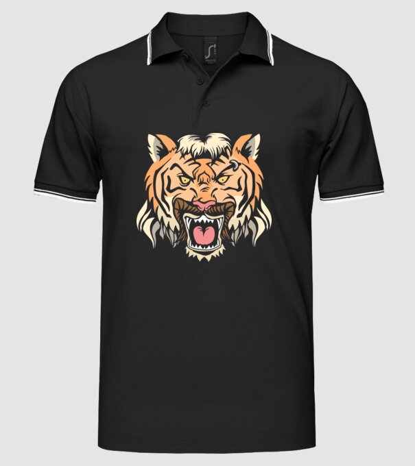 Tiger King Tigru model negru pe tricou