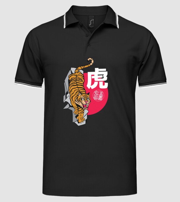 Tigru model negru pe tricou