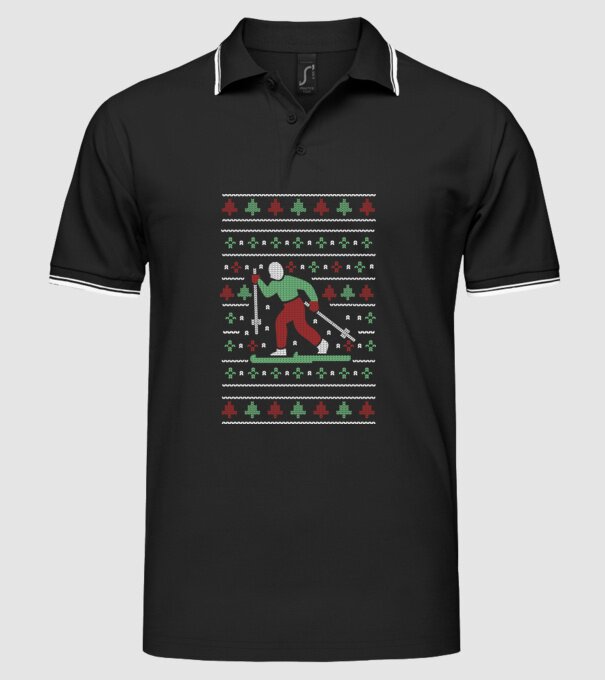 Schi fond Pulover urât model negru pe tricou