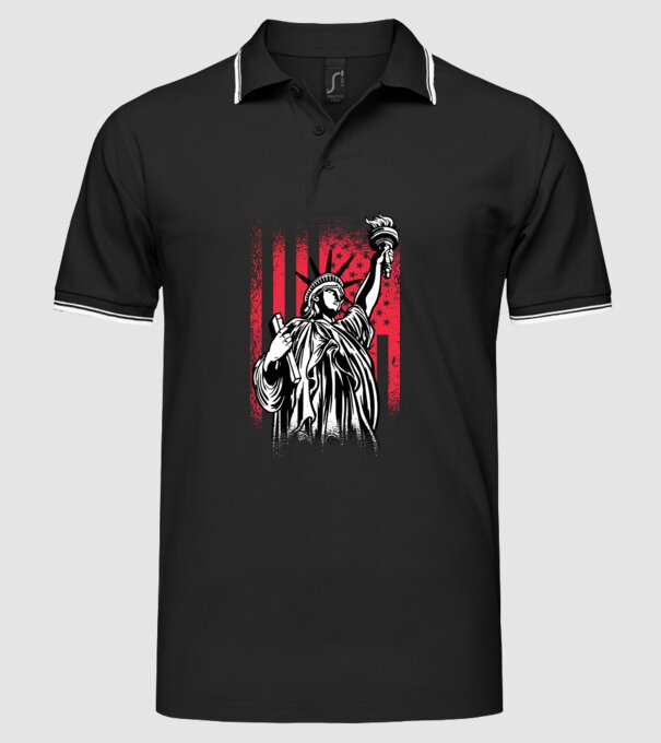 SUA Statuia Libertății model negru pe tricou