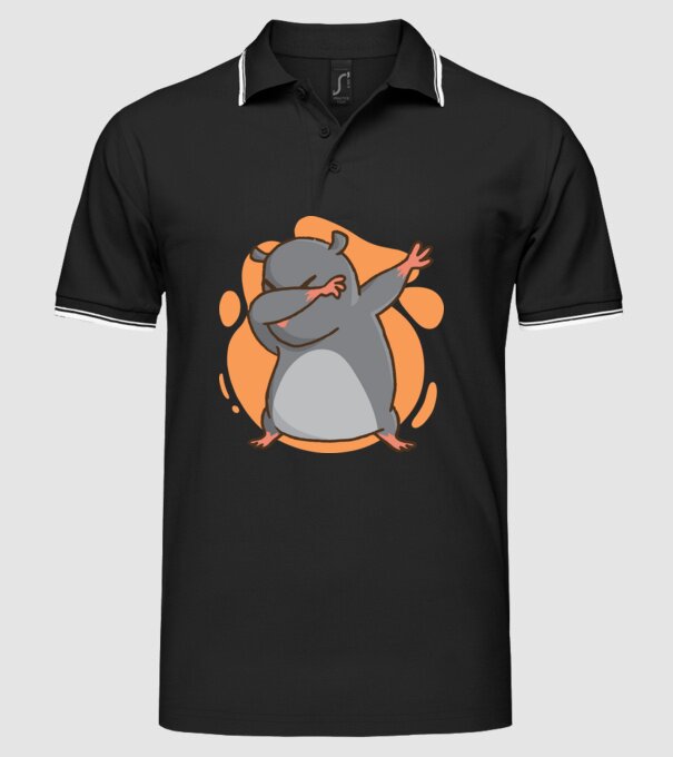 Cârtiță DAB model negru pe tricou
