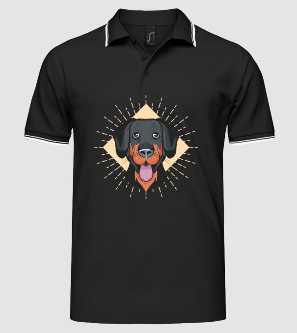 Cap Câine amuzant model negru pe tricou