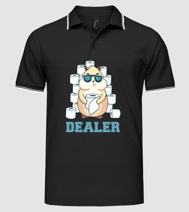 Dealer model negru pe tricou