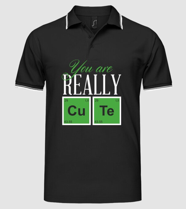 You are really cute model negru pe tricou