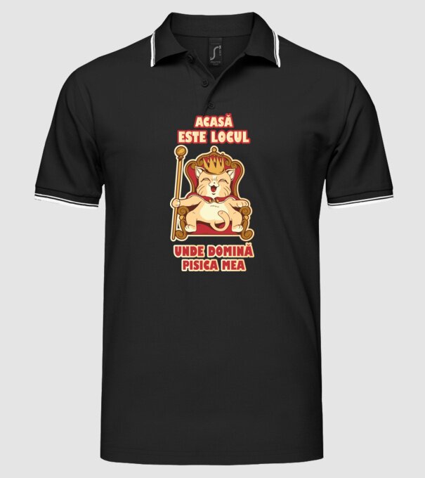 acasă este locul unde domină pisica mea model negru pe tricou