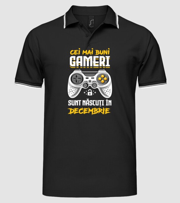 cei mai buni gameri sunt născuți în decembrie model negru pe tricou