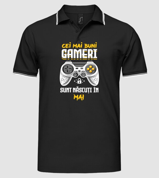 cei mai buni gameri sunt născuți în mai model negru pe tricou