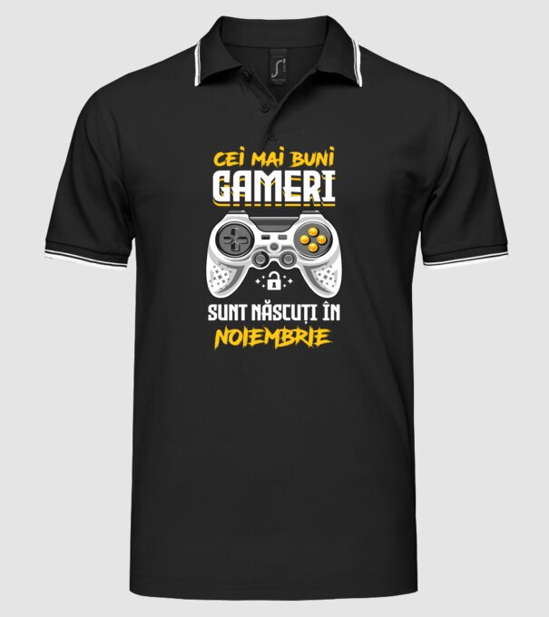 cei mai buni gameri sunt născuți în noiembrie model negru pe tricou