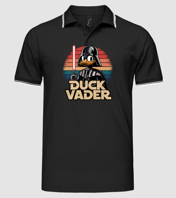 Duck Vader model negru pe tricou
