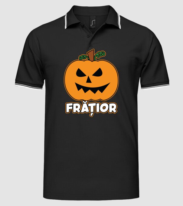 frățior model negru pe tricou