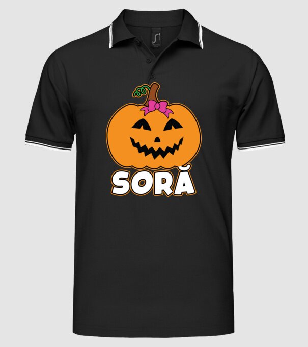 soră model negru pe tricou